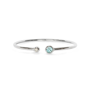 Leinfelder Goldschmiede - Armreif 750 Weißgold mit Starlit und Brillant